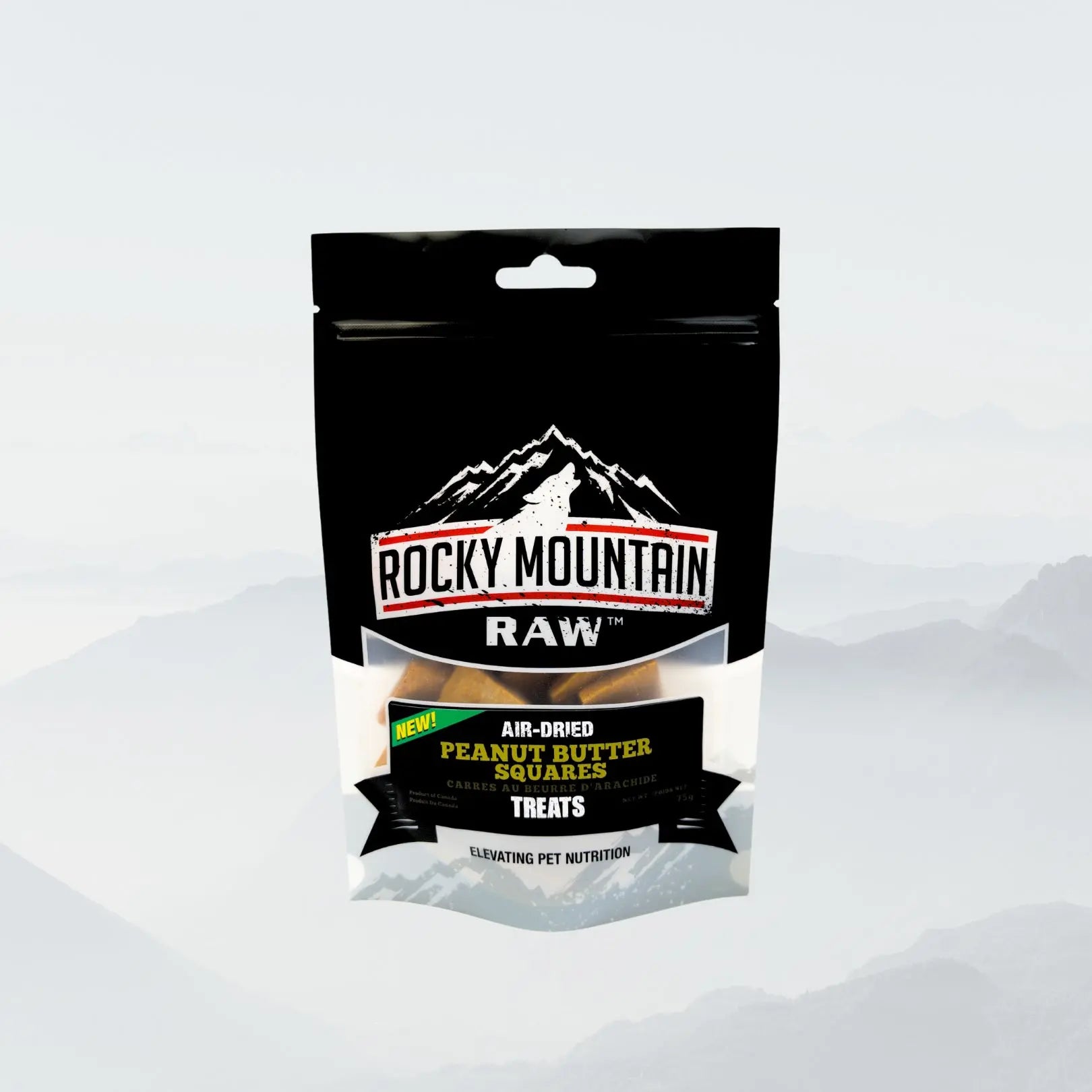 Rocky Mountain Raw Air Dried Baked Peanut Butter Squares Pet Treats 2.12 oz Rocky Mountain Raw