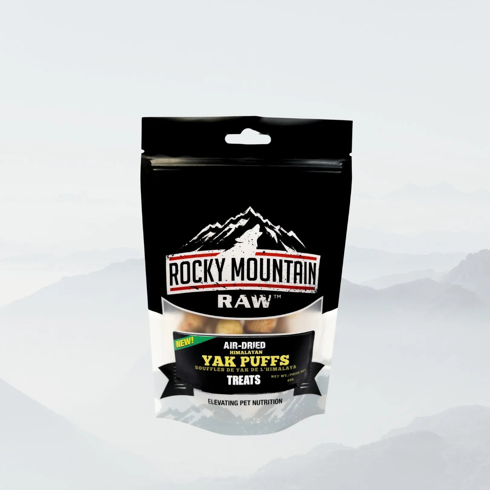 Rocky Mountain Raw Air Dried Himalayan Yak Puffs Pet Treats  2.12 oz Rocky Mountain Raw