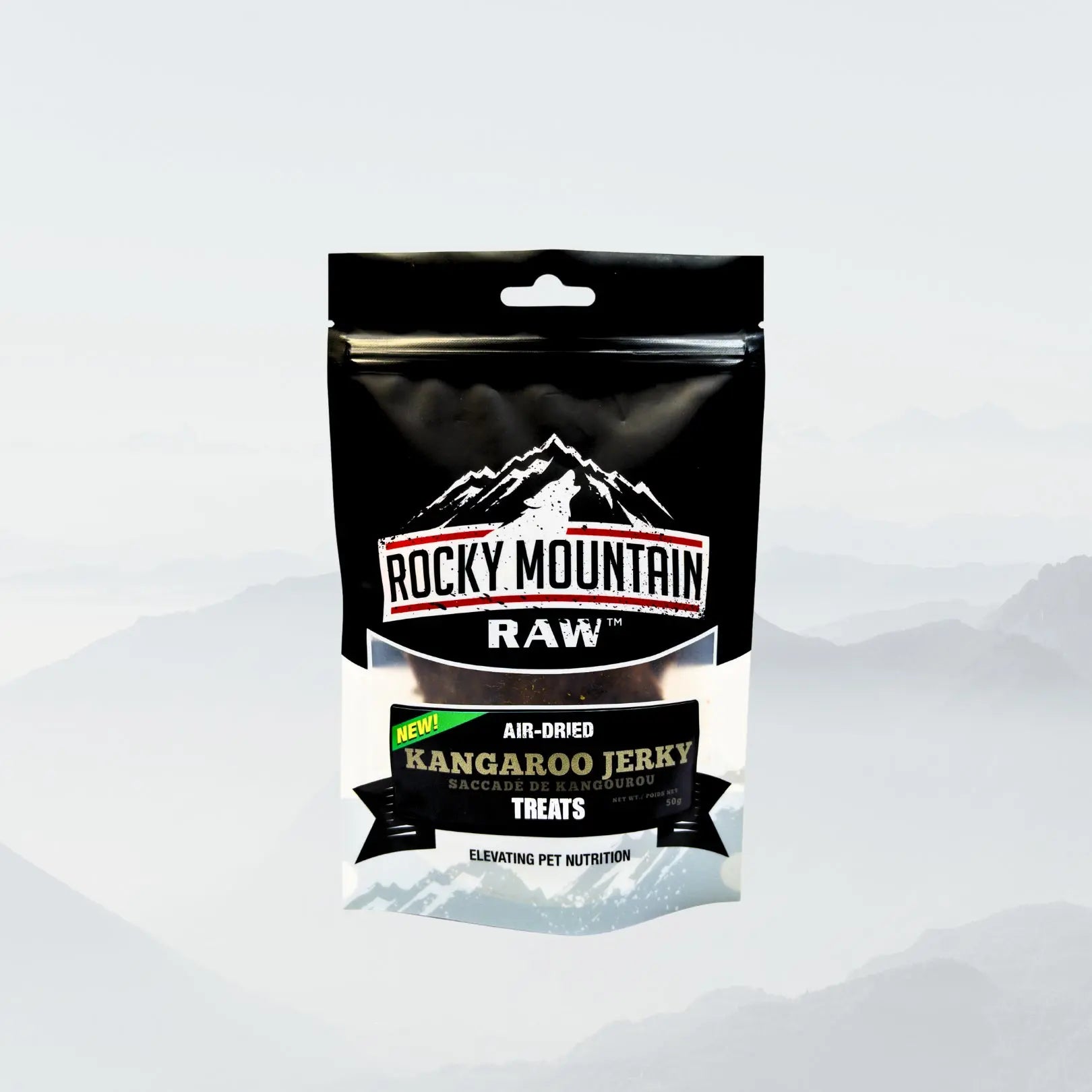 Rocky Mountain Raw Air Dried Kangaroo Jerky 50g Rocky Mountain Raw