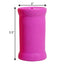 The Ruff Dawg Crinkit Rubber & Water-Bottle Tough Dog Toy by Ruff Dawg is a pink cylindrical toy with textured sides, measuring 5.5 inches tall and 3 inches wide, shown with black arrows and measurement labels.