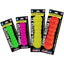 Four Ruff Dawg Dawg-Buster Tough Dog Toys by Ruff Dawg in green, pink, yellow, and orange—each comes in black packaging and is labeled as an indestructible rubber dog toy with a lifetime guarantee.