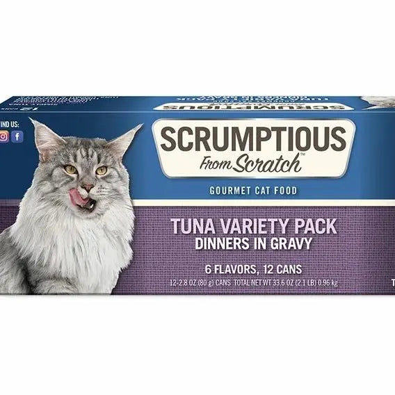 Scrumptious From Scratch Tuna Variety Pack Wet Cat Food 12/2.8oz Scrumptious From Scratch