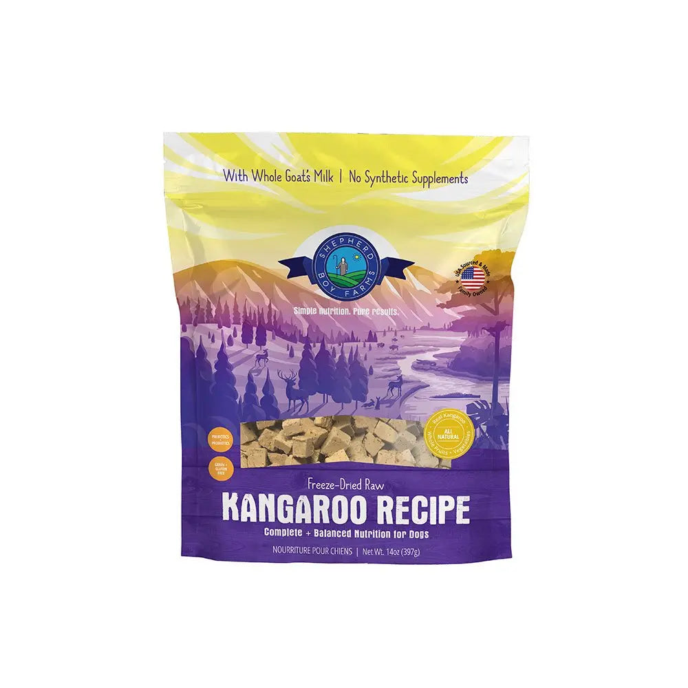 Shepherd Boy Farms Freeze-Dried Kangaroo Recipe Hypoallergenic Dog Food Shepherd Boy Farms