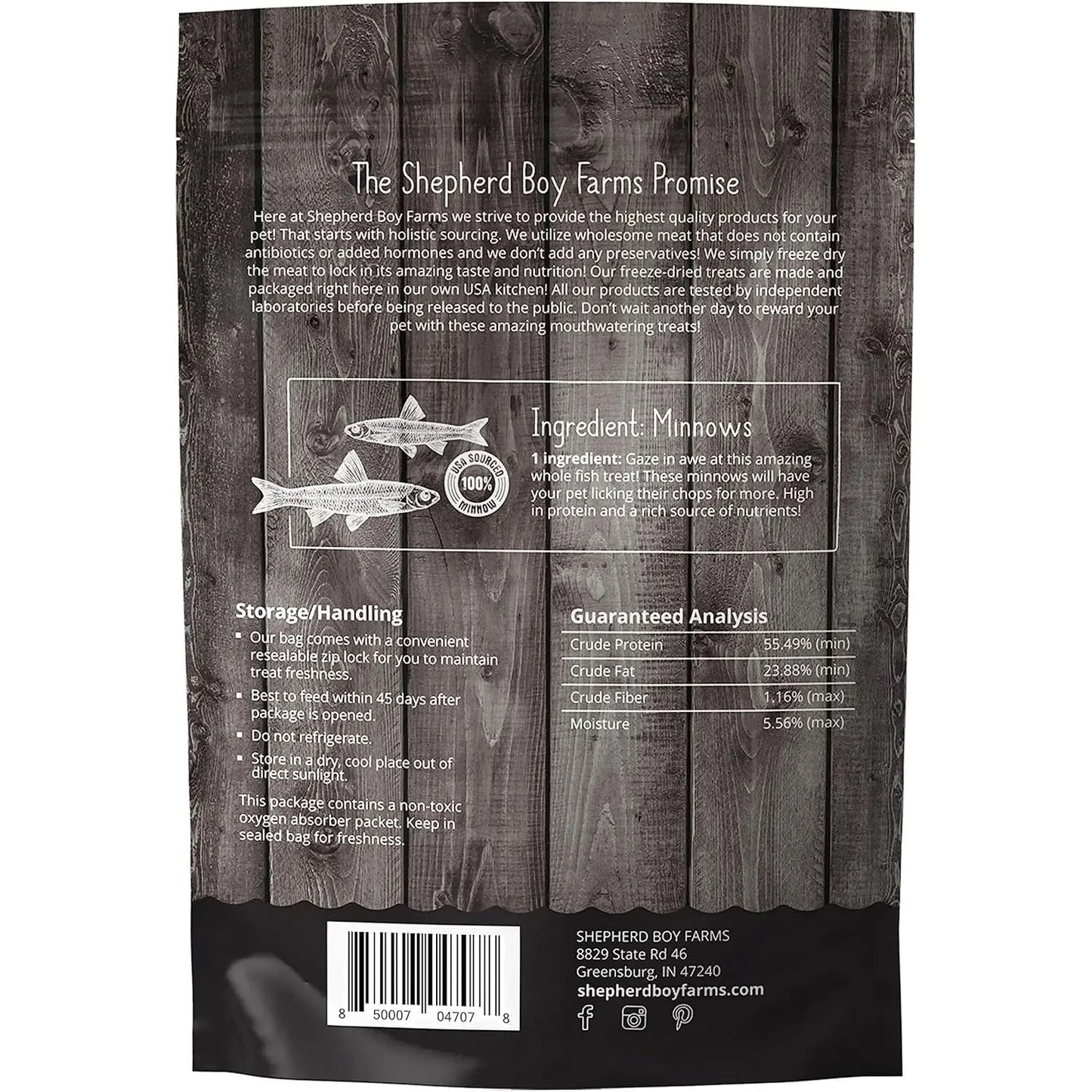 Shepherd Boy Farms Freeze Dried Minnow Dog Treats Shepherd Boy Farms