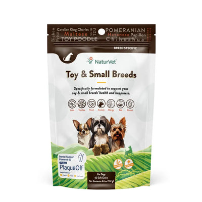 NaturVet Breed-Specific Toy/Small Breed Supplement Soft Chew 60 ct NaturVet