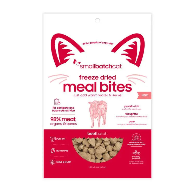 SmallBatch Freeze-Dried Mealbites Beef Cat Food Smallbatch
