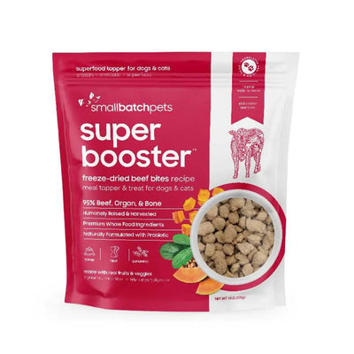 Smallbatch Super Booster Beef Bites Freeze-Dried Dog & Cat Meal Topper & Treats 18oz Smallbatch