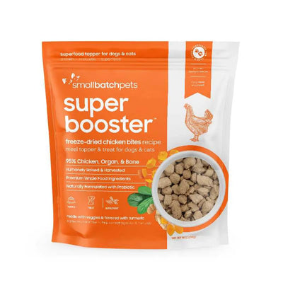 Smallbatch Super Booster Chicken SmallBites Freeze-Dried Dog & Cat Meal Topper & Treats 18oz Smallbatch