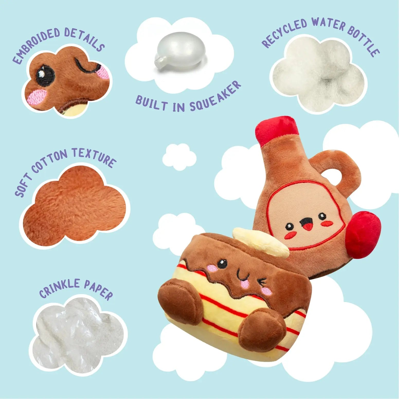 SnugArooz Cakes & Syrup Plush Dog Toys SnugArooz