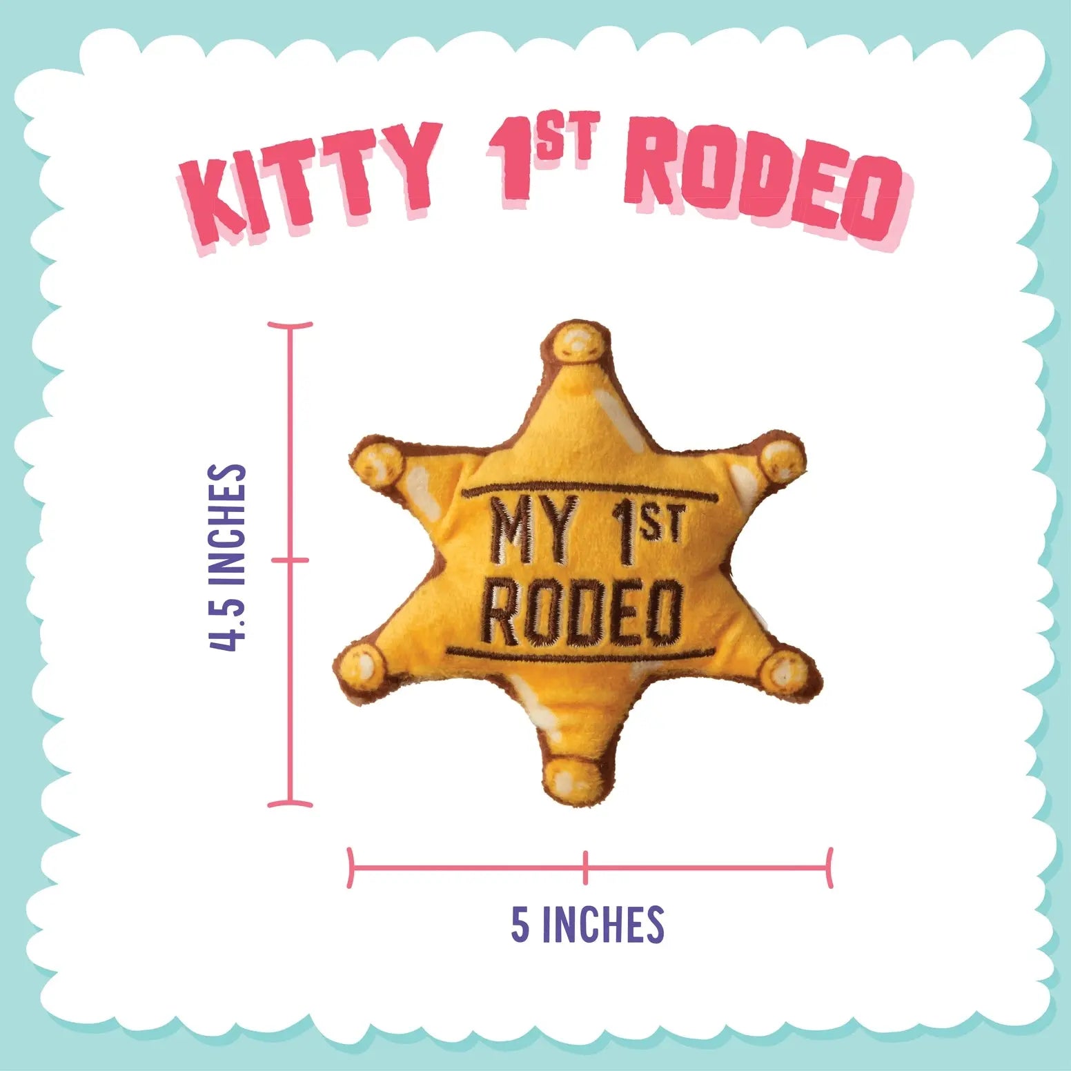 SnugArooz Kitty 1st Rodeo with Catnip Cat Toys SnugArooz