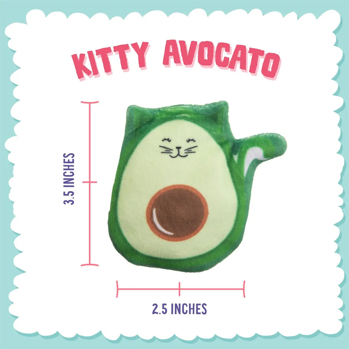 SnugArooz Kitty Avocato Cat Toy 3.5" SnugArooz