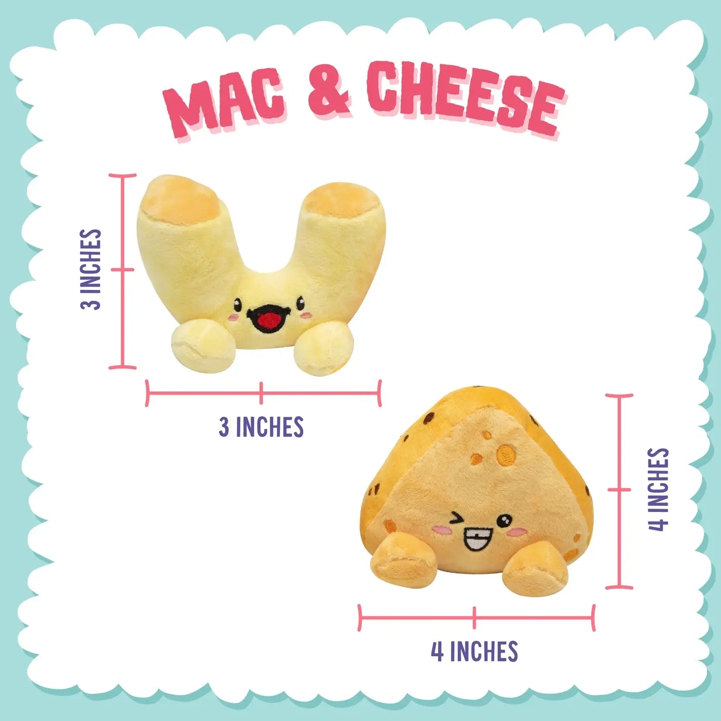 SnugArooz Mac N' Cheese Plush Dog Toys SnugArooz