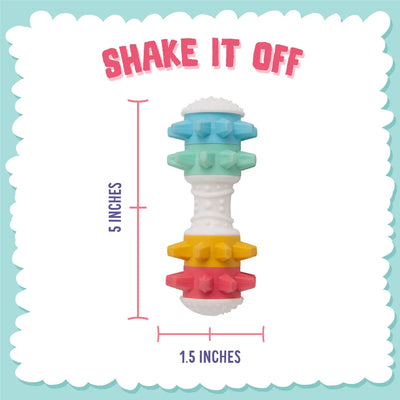 SnugArooz Shake It Off Nylon Noisy Bone Dog Toy SnugArooz