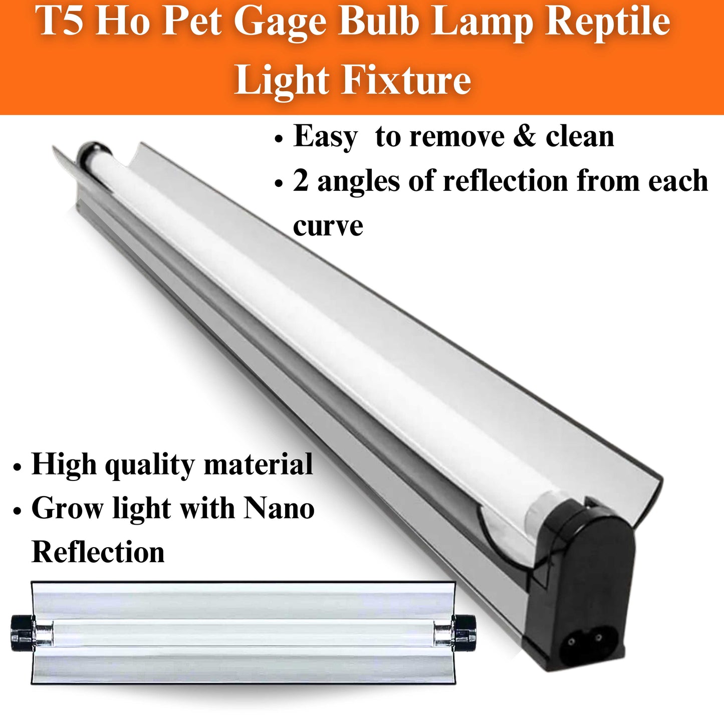Talis-us Reptile Light Fixture with 10.0 UVB T5 HO Reptile Terrarium Lamp for Bearded Dragon Lizards and Tortoises Talis Us