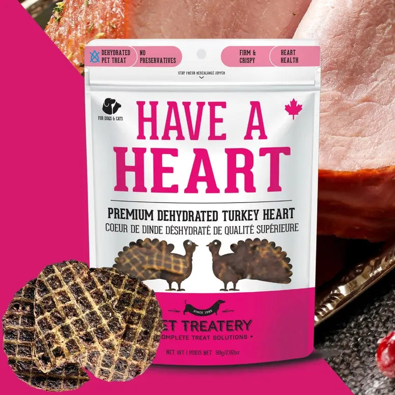 The Granville Island Turkey Heart Premium Dehydrated Pet Treat High Protein  2.8 oz Granville