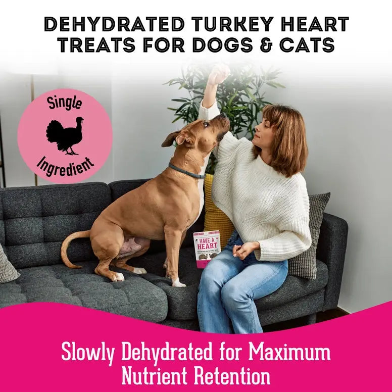 The Granville Island Turkey Heart Premium Dehydrated Pet Treat High Protein  2.8 oz Granville