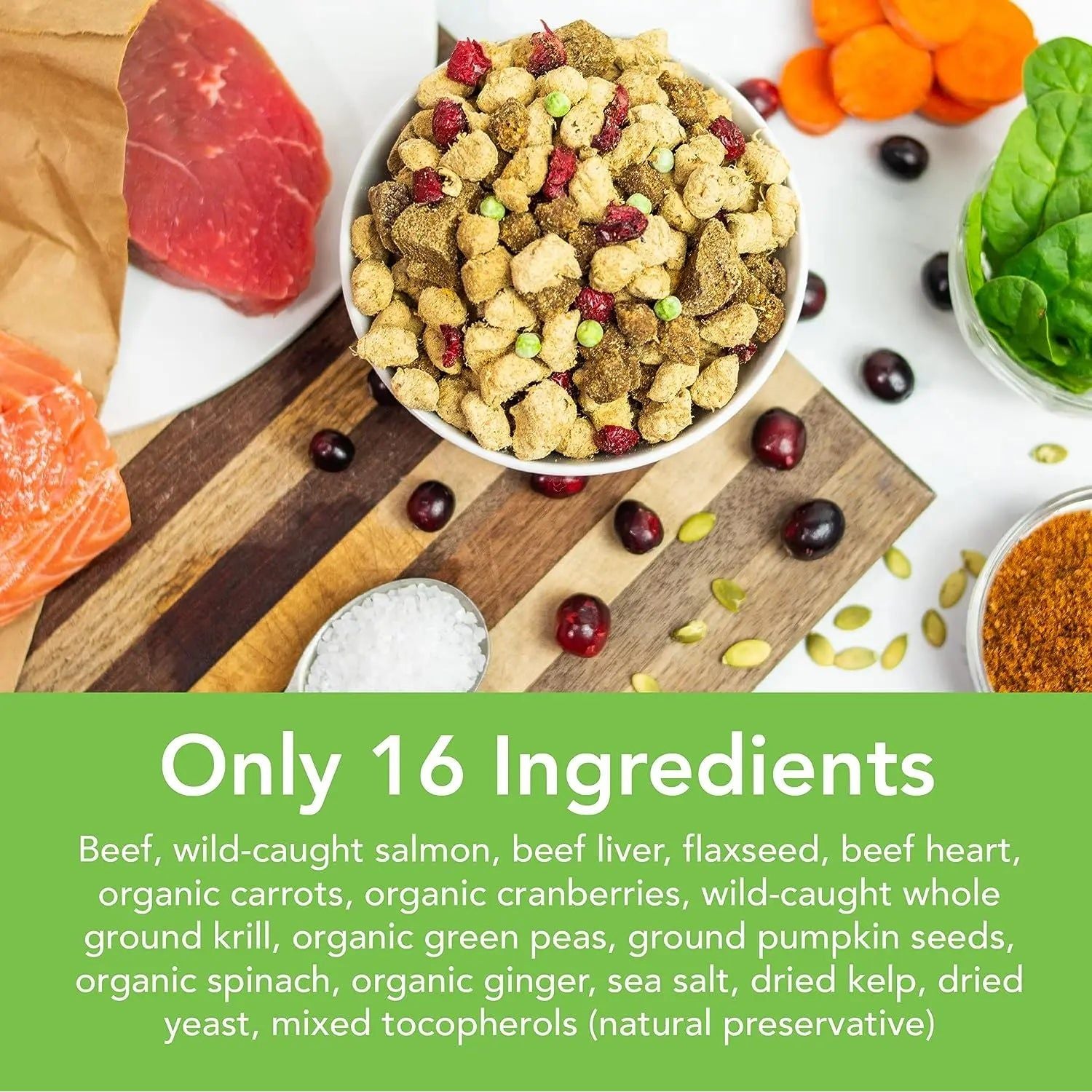 The Simple Food Project Beef & Salmon Recipe Freeze Dried Raw Food for Dogs The Simple Food Project