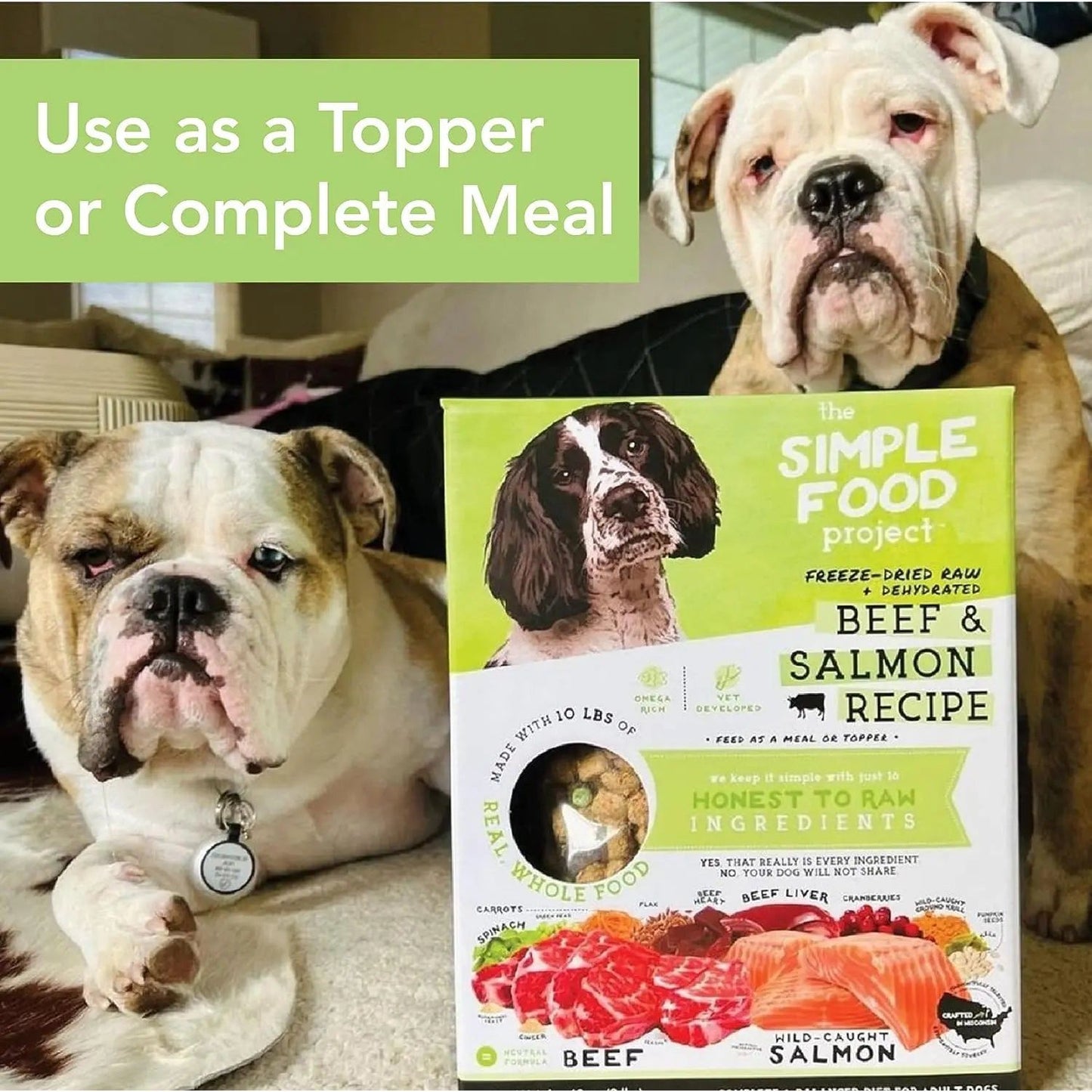 The Simple Food Project Beef & Salmon Recipe Freeze Dried Raw Food for Dogs The Simple Food Project