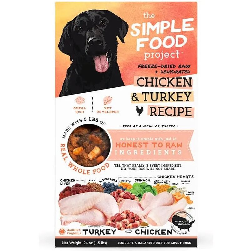 The Simple Food Project Chicken & Turkey Recipe Freeze Dried Raw Food for Dogs The Simple Food Project