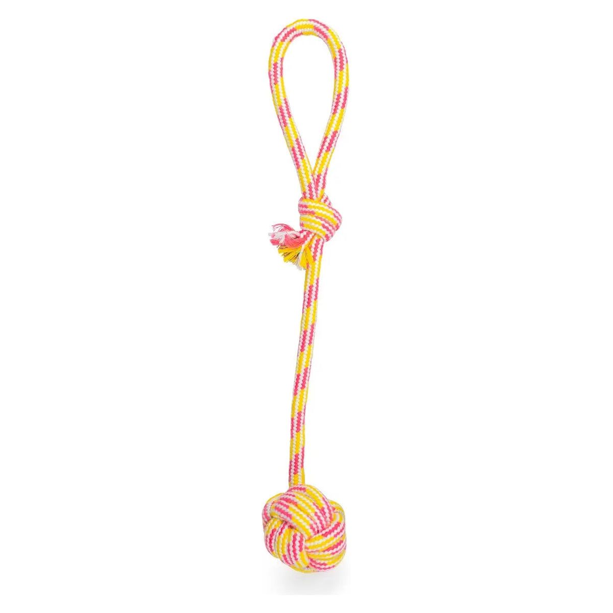 ThoozyPet Ball Tug Rope Dog Toy with Handle 17" ThoozyPet