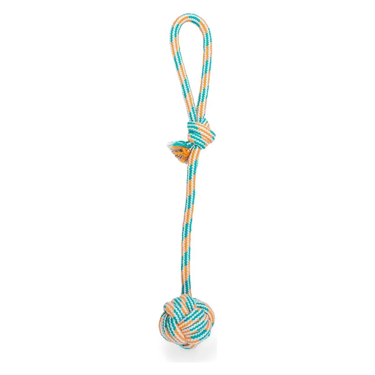 ThoozyPet Ball Tug Rope Dog Toy with Handle 17" ThoozyPet