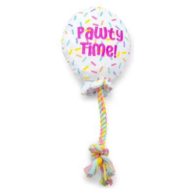 ThoozyPet Birthday Balloon Plush Dog Toy with Rope 7" ThoozyPet