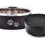 ThoozyPet Double Wall Dog & Cat Bowl with Paws ThoozyPet