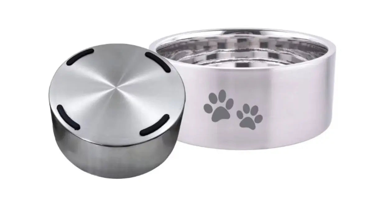 ThoozyPet Double Wall Dog & Cat Bowl with Paws ThoozyPet