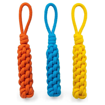 ThoozyPet Knotted Stick Rope Dog Toy with Handle 11" ThoozyPet