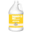 A white gallon jug of ThoozyPet Shed Control Shampoo Coconut & Mango, by ThoozyPet, with a yellow label featuring graphics and text for reducing shedding and dander.