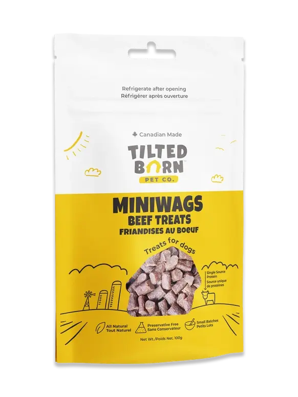 Tilted Barn Pet Beef Recipe Miniwags Dog Treats 3.53oz Tilted Barn Pet