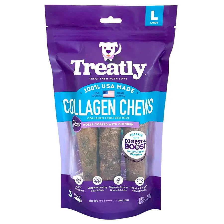 Treatly Collagen Chew Rolls Dog Treats Treatly