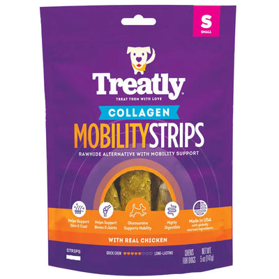 Treatly Collagen Mobility Strips Chicken Dog Chews 5 oz Talis Us