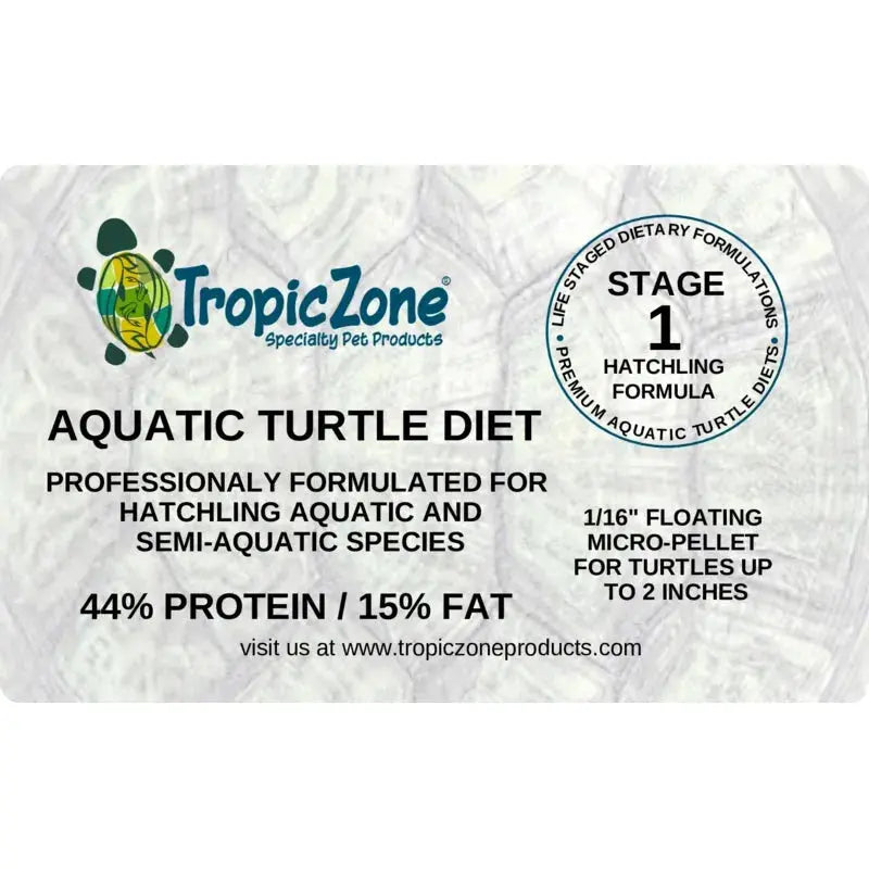 TropicZone Aquatic Turtle Diet Stage-1 Hatchling Formula TropicZone