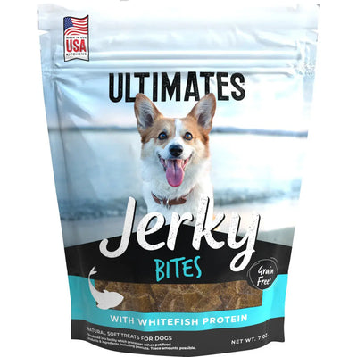 Ultimates Jerky Bites Dog Treats Whitefish, 7 oz Ultimates
