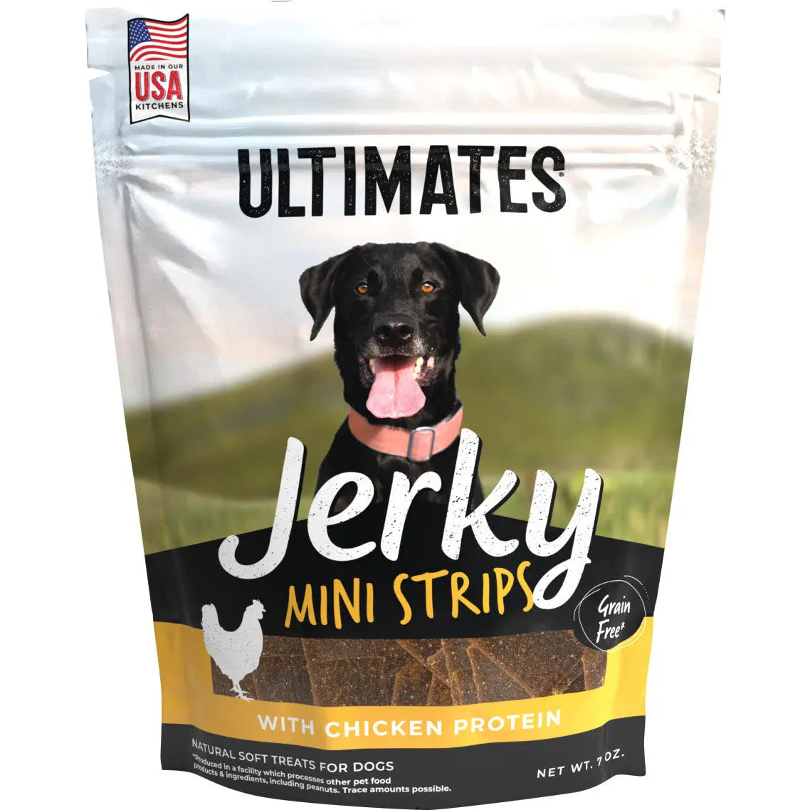 Ultimates Jerky Mini Strips Dog Treats Chicken, 7 oz Ultimates