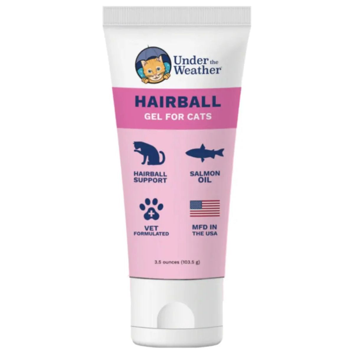 Under the Weather Hairball Squeezable Gel for Cats 3.5oz Under the Weather