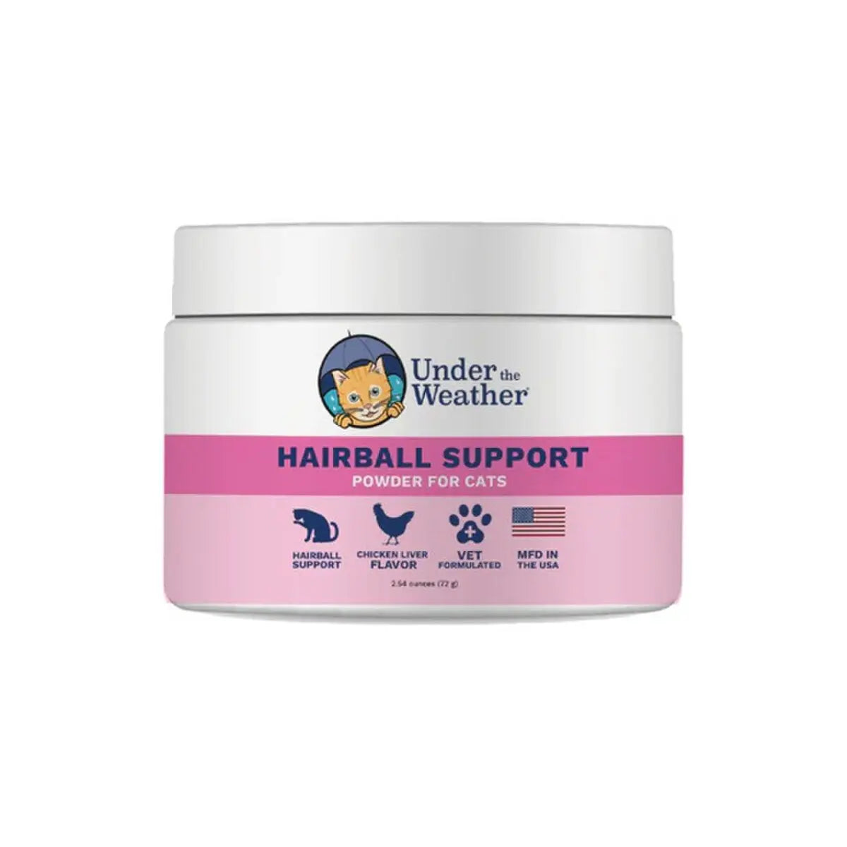 Under the Weather Hairball Support Powder for Cats 2.54oz Under the Weather