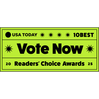 A bold green banner with black text announces: “VOTE NOW for Talis-us as the Best Pet Store by USA TODAY 2025,” featuring Talis Us branding, star graphics, and a striking design to highlight this Readers’ Choice Awards nomination.