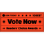 Bright orange banner with black stars features “VOTE NOW for Talis-us as the Best Pet Store by USA TODAY 2025” and bold black text urging readers to support Talis Us in the USA TODAY Readers’ Choice Awards.