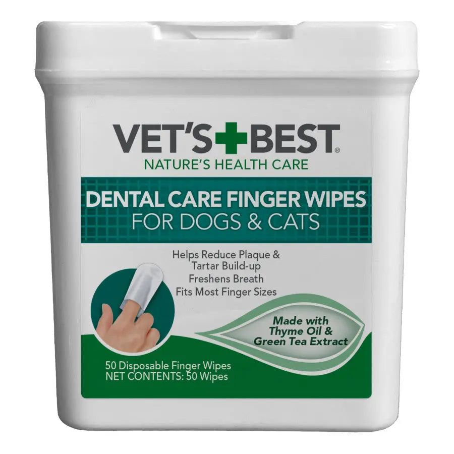 Vet's Best Dental Care Finger Wipes for Dogs and Cats 50 ct Vet's Best