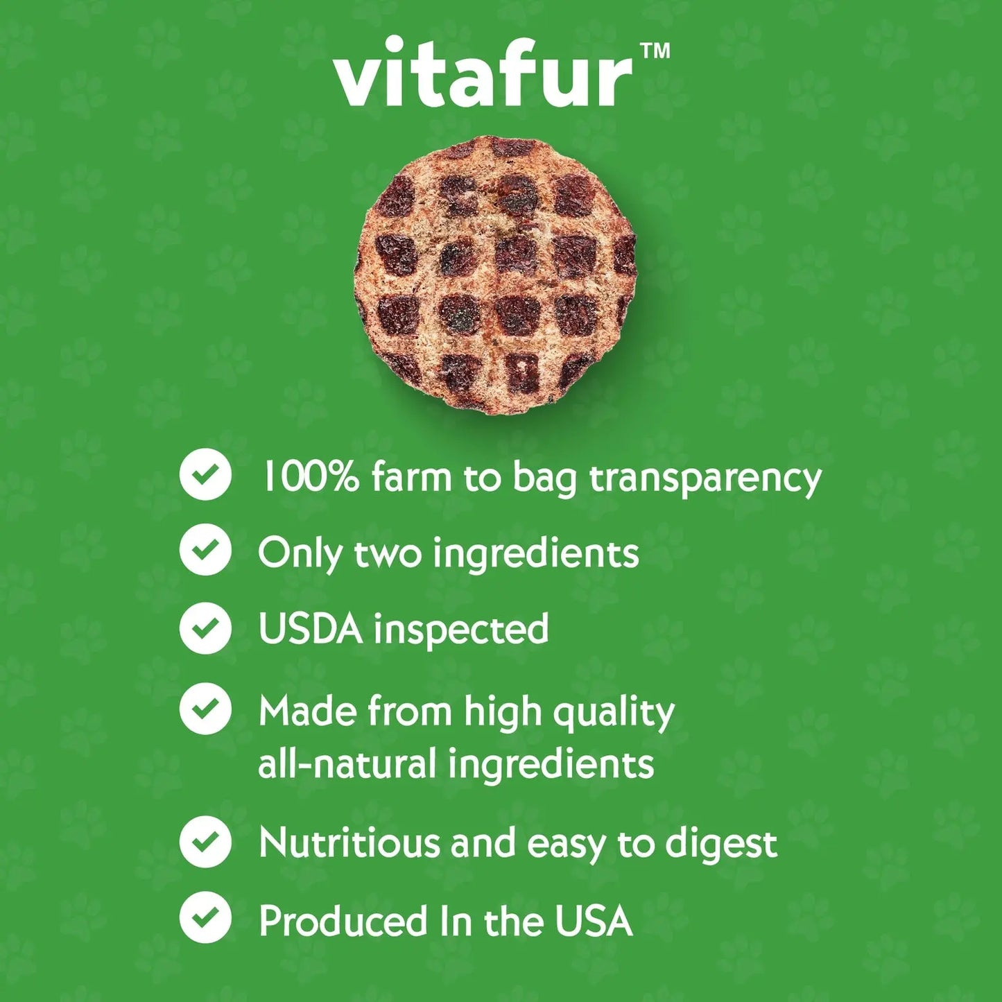 Vitafur Barkin Burger Beef & Pumpkin Dog Treat 4 oz Vitafur
