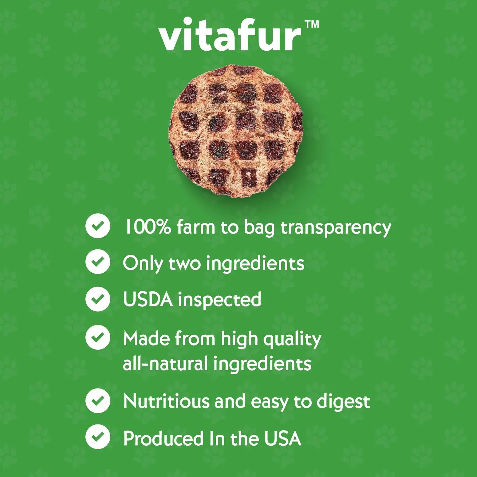 Vitafur Barkin Burger Beef & Pumpkin Dog Treat 4 oz Vitafur