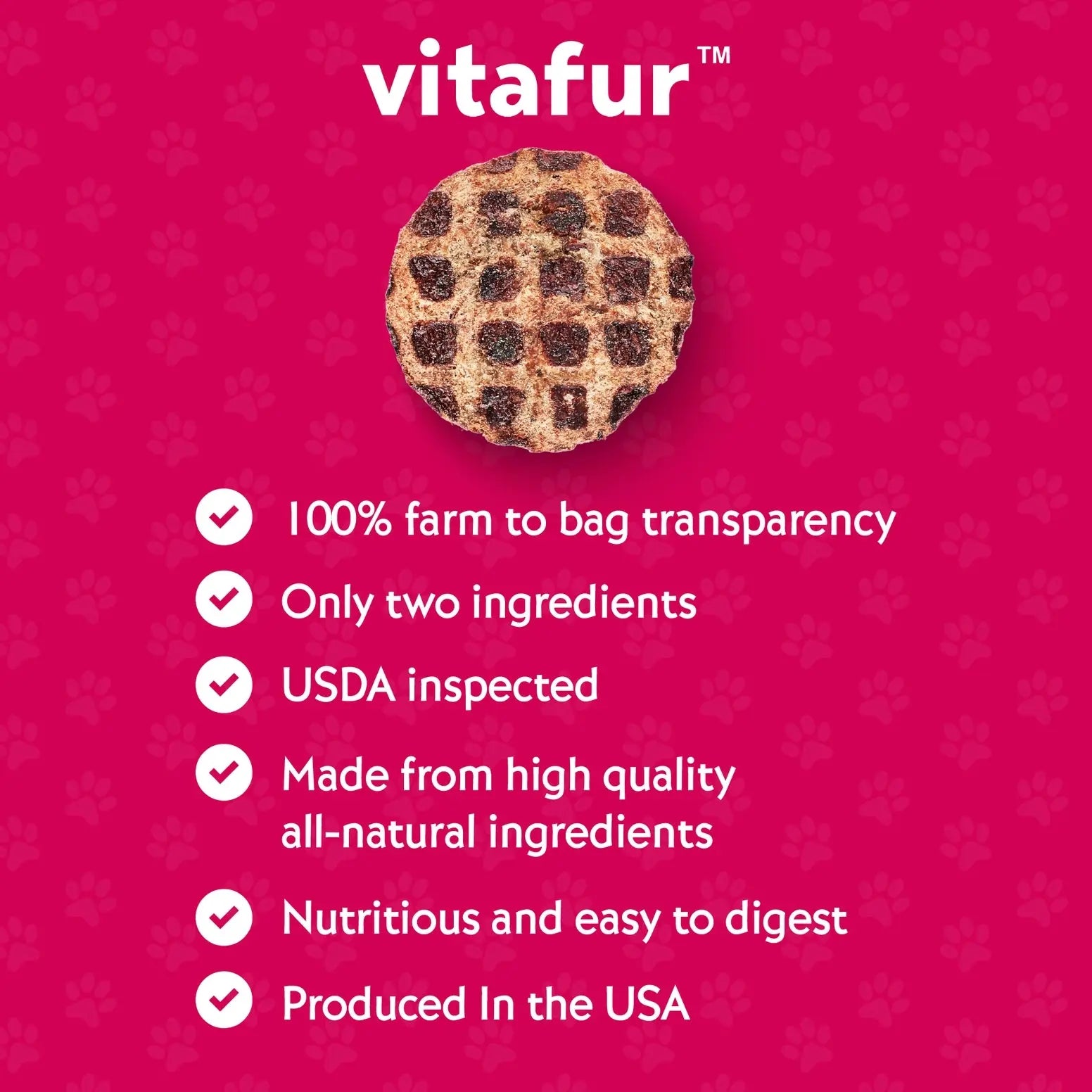 Vitafur Barkin Burger Lamb & Pumpkin Dog Treat 4 oz Vitafur