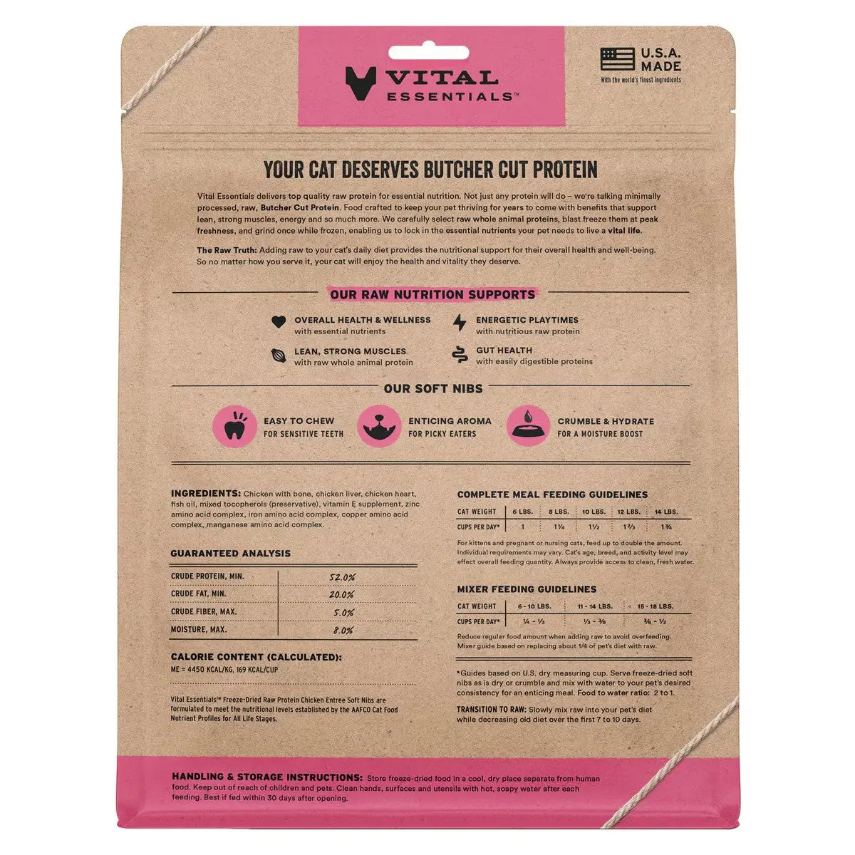 Vital Essentials Freeze-Dried Raw Entree & Mixer Cat Food Soft Nibs 12 oz Vital Essentials®