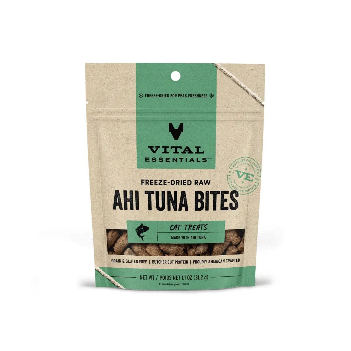 Vital Essentials® Freeze-Dried Ahi Tuna Bites Cat Treats, 1.1 oz Vital Essentials®