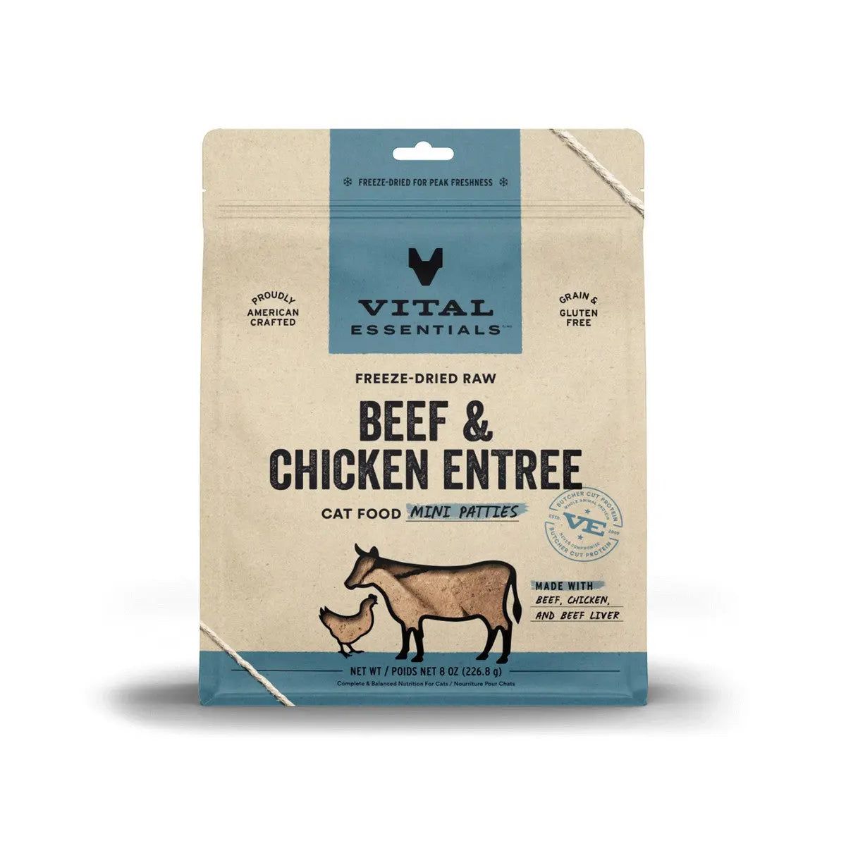 Vital Essentials® Freeze-Dried Raw Beef & Chicken Entree Cat Food Mini Patties Vital Essentials®