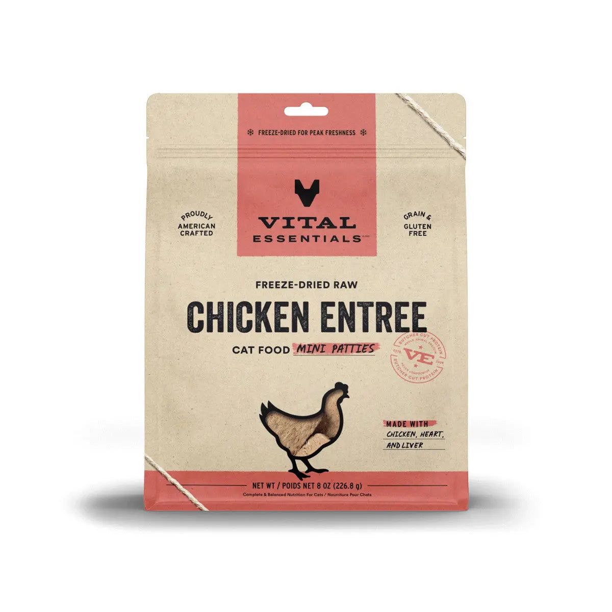 Vital Essentials® Freeze-Dried Raw Chicken Entree Cat Food Mini Patties Vital Essentials®