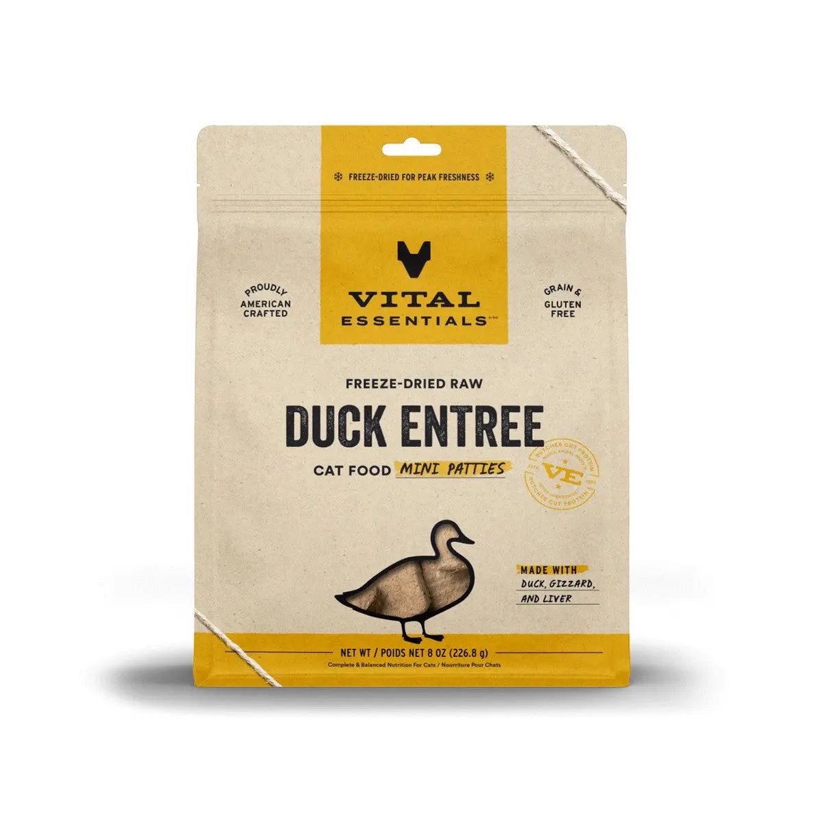 Vital Essentials® Freeze-Dried Raw Duck Entree Cat Food Mini Patties Vital Essentials®