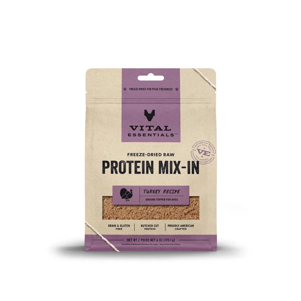 Vital Essentials® Freeze-Dried Raw Turkey Protein Mix-In Ground Topper For Dogs, 6 Oz Vital Essentials®